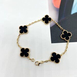 Van Cleef & Arpels 18K gold, black bracelet